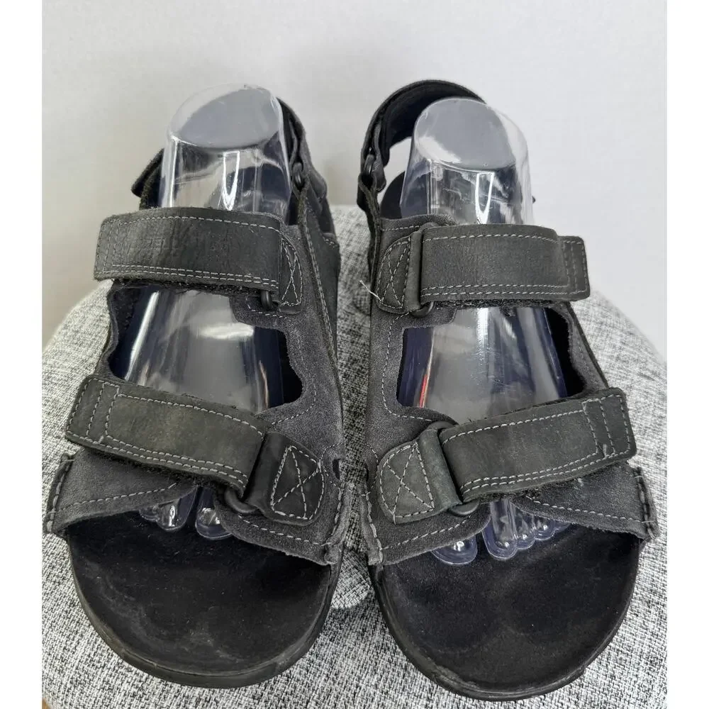 Merrell Black Leather Performance Sport Hiking Sandals Men’s Size 10
